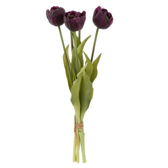 Цветы искусственные "Букет Тюльпанов" (Real Touch), L12 W12 H38 см