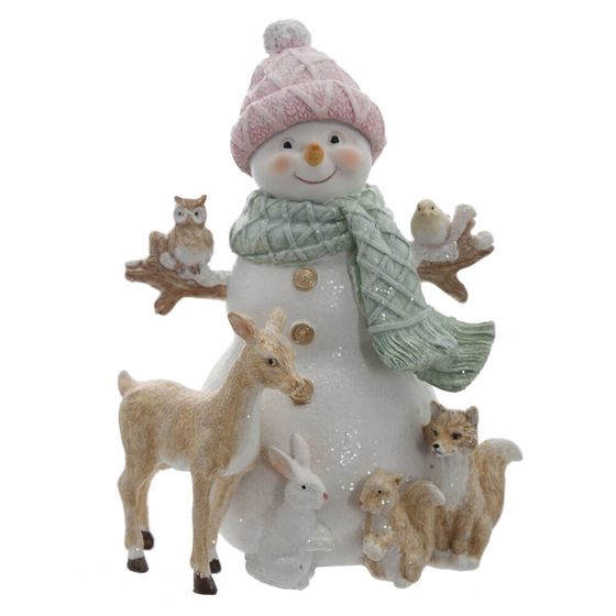 Фигурка декоративная &quot;Снеговик&quot;, L12 W10 H16 см, 2в.