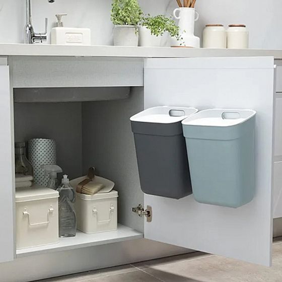 Контейнер для мусора READY TO COLLECT темно-серый/светло-серый 10л