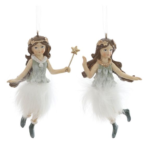 Фигурка декоративная подвесная &quot;Фея&quot;, L6,5 W2,5 H11 см, 2в.