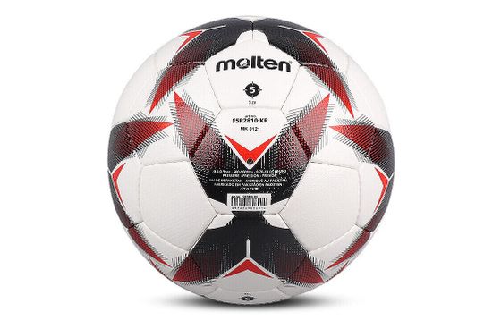 Molten 4/5 Size Soccer PU Hand-Stitched Soccer Ball Unisex Black White Red