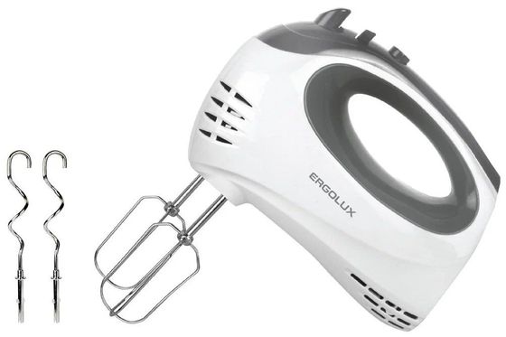 Миксер ручной Ergolux ELX-EM02-C31 белый/серый