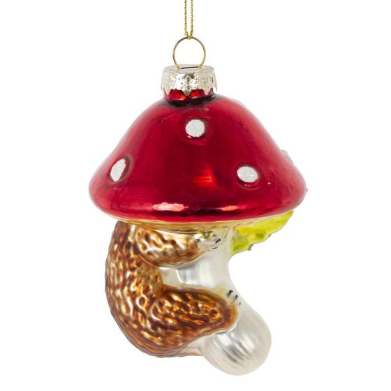 Украшение новогоднее "Гриб и ёж", L6,5 W6 H11 см