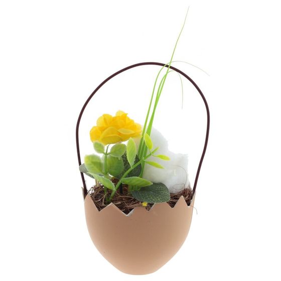 Изделие декоративное &quot;Корзина пасхальная&quot;, L10 W7,5 H16 см, 3в.