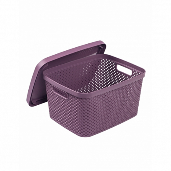 Коробка для хранения DIAMOND фиолетовая S 7л с крышкой