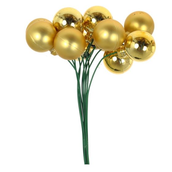 Набор из 12 шт, Изделие декоративное &quot;Ягоды&quot; (20мм), L9 W4 H15 см