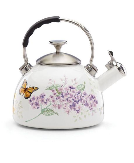 Butterfly Meadow Enameled Kitchen Tea Kettle