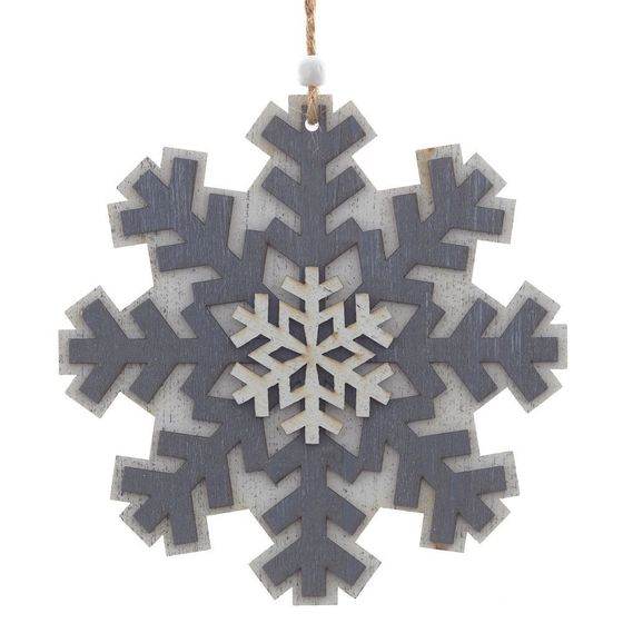 Украшение новогоднее &quot;Снежинка&quot;, L15 W0,5 H16 см, 3в.