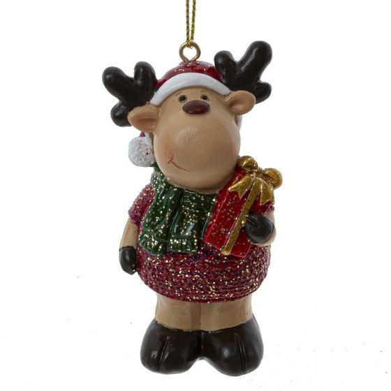 Фигурка декоративная подвесная &quot;Олень&quot;, L4,5 W3 H8 см, 4в.