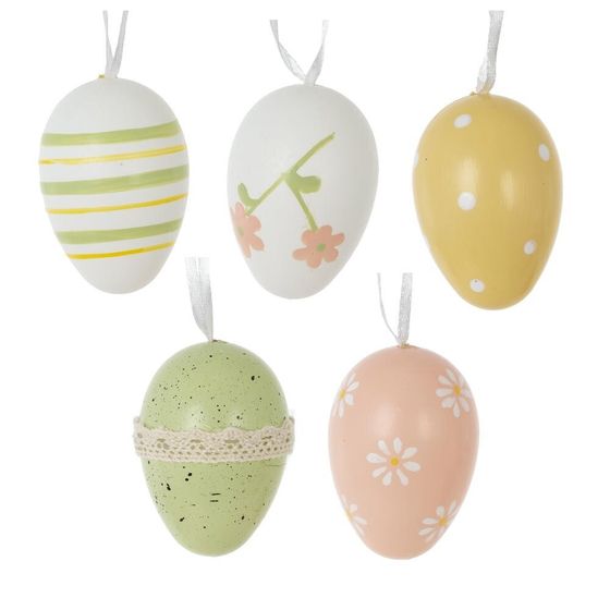 Набор из 12-ти изделий декоративных подвесных &quot;Яйцо&quot; (4*6), L18,5 W18,5 H4 см