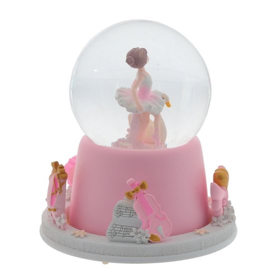 Фигурка дек &quot;Балерина&quot; в стекл шаре (муз, подсвет, вьюга, движ, 3xAAA н/п), D10 см, Д15 Ш15 В17 см