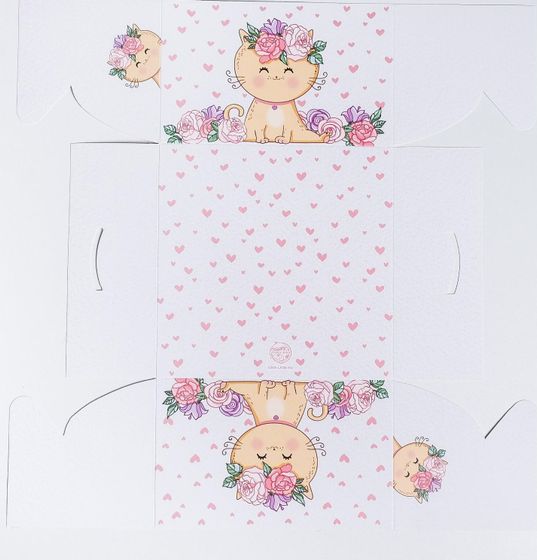 !09 Коробка (набор 5 штук) для капкейков, кондитерская упаковка, 4 ячейки «Милашка», 16 х 16 х 10 см.