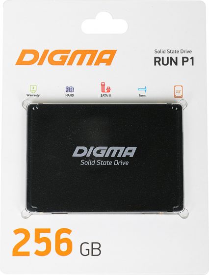 Накопитель SSD 256Gb Digma SATA-III DGSR2256GP13T Run P1 2.5&quot;