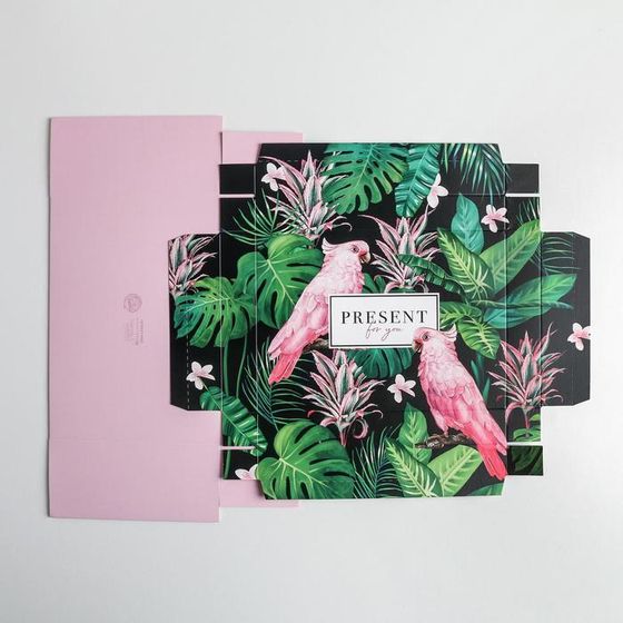 !Коробка складная 2 штуки «Тропики», 21 × 15 × 7 см