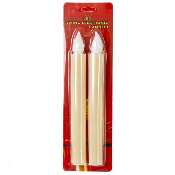 Набор из 2шт, изделие декоративное &quot;Свеча&quot;, с подсветкой, D 2.5 см, L2,5 W2,5 H21 см