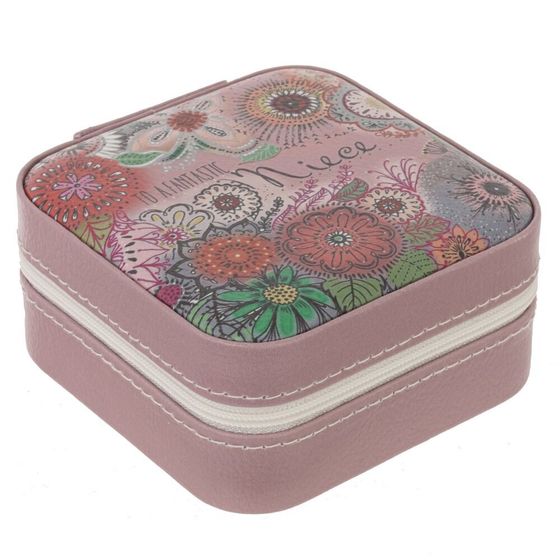 Шкатулка для украшений дорожная, L10 W10 H5 см