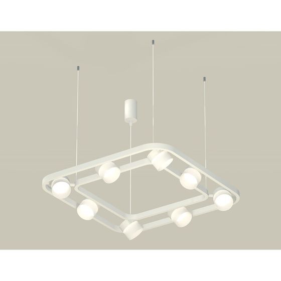 Комплект подвесного поворотного светильника с акрилом Ambrella light, Traditional DIY, XB9177154, 8хGX53, цвет белый песок, белый матовый