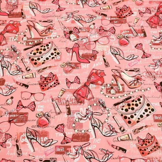 !09 Бумага упаковочная (4 листа) глянцевая &quot;Аксессуары&quot;, 70 × 100 см.