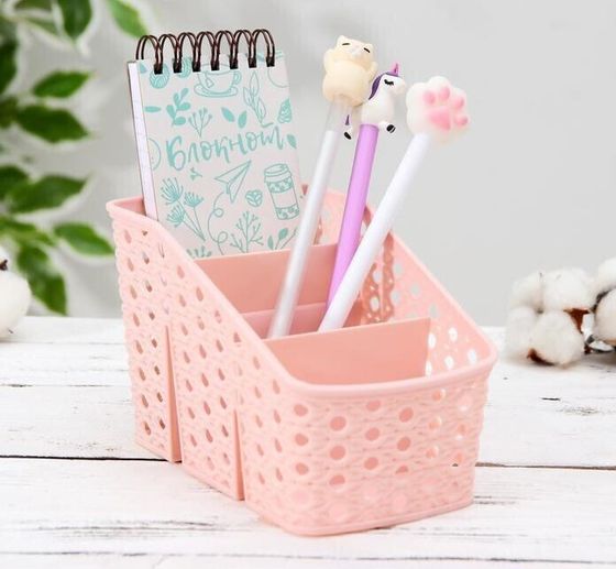 !09 Органайзер "Петельки" 3 отделения 15,5×13,5×10 см, цвет МИКС