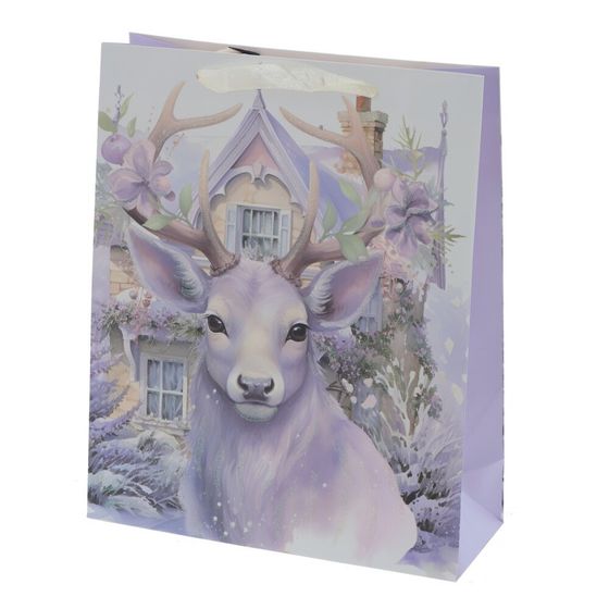 Пакет подарочный (бумага 210г/м2, блок микс 12шт), L26 W10 H32 см, 4в.