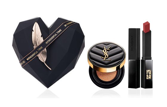 SAINT LAURENT Luxury Pet Foundation Box Makeup Sets Velour Satin Matte Finish No Transfer Adherent Complexion