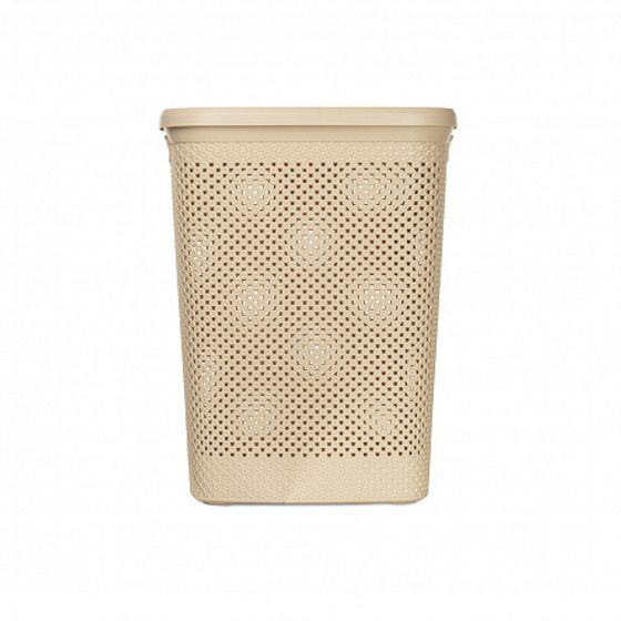 Корзина для белья DIAMOND латте 38л