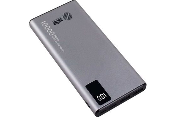 Портативный аккумулятор Cactus CS-PBFSLT-10000 10000mAh 3A 2xUSB серый