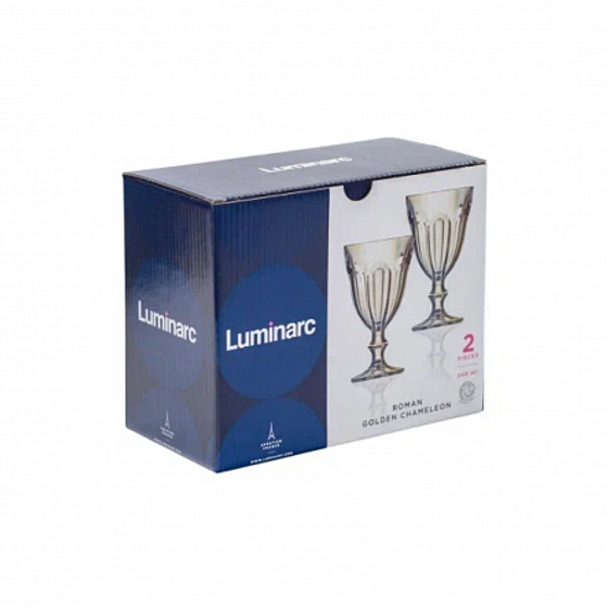 Набор бокалов для вина РОМАН ЗОЛОТИСТЫЙ ХАМЕЛЕОН 2шт 240мл