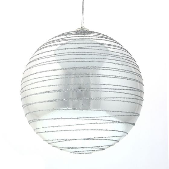 Украшение новогоднее Шар &quot;Спираль серебристая&quot;, D 15 см, L15 W15 H15 см