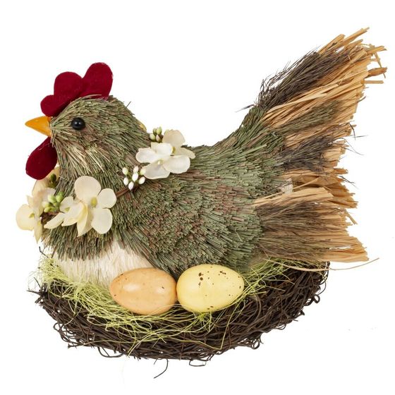 Фигурка декоративная &quot;Курица в гнезде&quot;, L19 W17,5 H16 см
