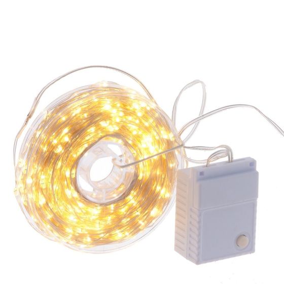 Электрогирлянда &quot;Роса&quot;, L50м, 500 LED, тепл бел, 8 тип свеч, 7W, шнур прозр леска, IP20