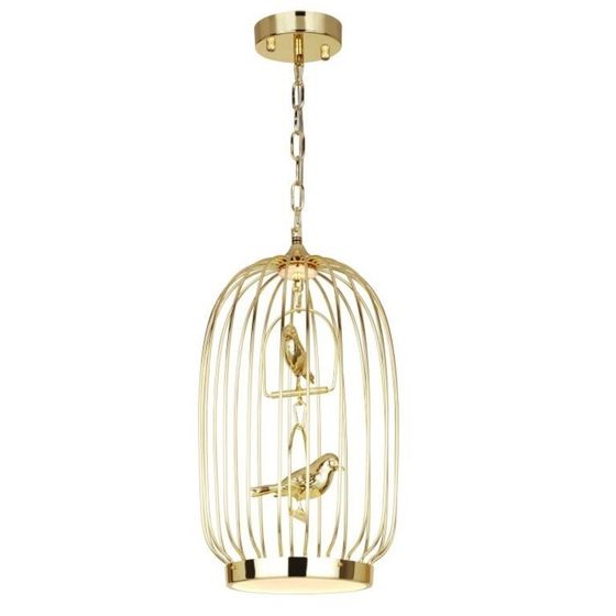 Светильник Bird 12Вт LED 4000K золото 28x28x52см