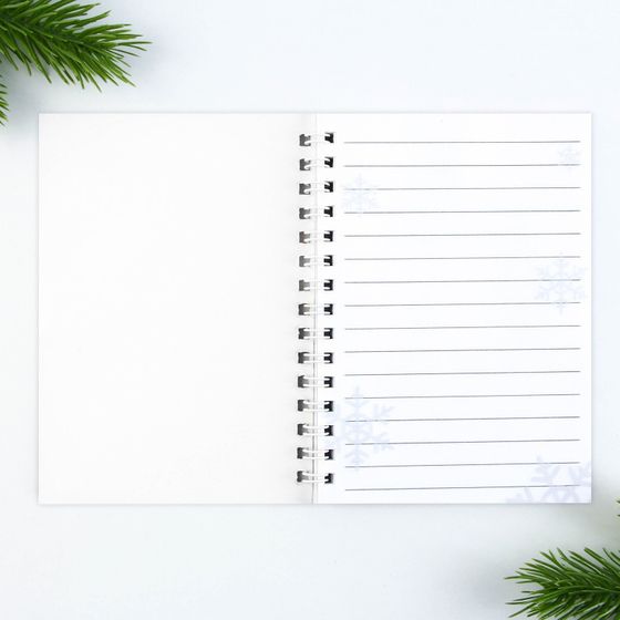 !09 Комплект из 2-х наборов - Подарочный набор новогодний, блокнот на спирали А6, 60 листов и магнитные закладки 2 шт. «Для девочек»