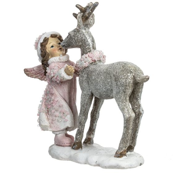 Фигурка декоративная &quot;Девочка с оленем&quot;, L15 W5,5 H14,5 см