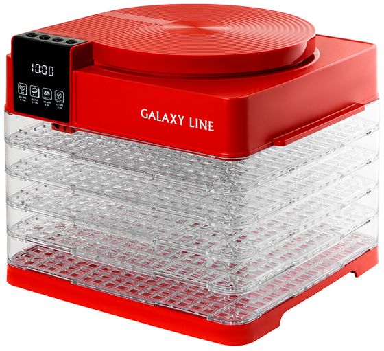 Сушилка для овощей и фруктов Galaxy LINE GL2630 450Вт 5под. красный