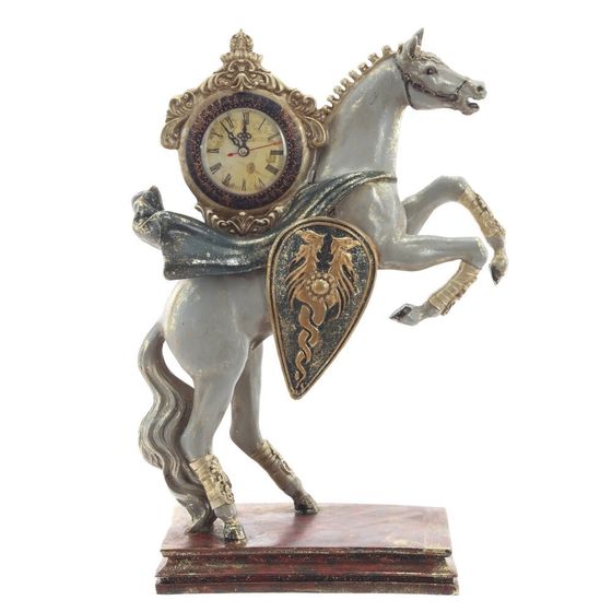 Фигурка декоративная &quot;Лошадь&quot; с часами  D8см, (AAx1 н/п), L31,5 W14 H45,5 см