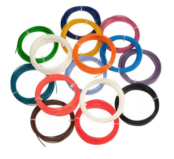 !09 Комплект в тубусе 3Д ручка с дисплеем фиолетовая + пластик ABS 15 цв/10 м.+трафареты