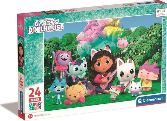 Clementoni CLE puzzle 24 maxi SuperKolor Domek Gabby 28520