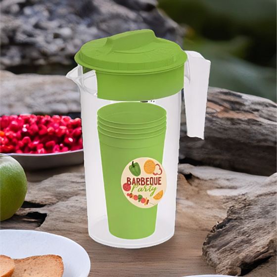 Набор кувшин 1,2лстакан 0.4лх4шт BBQ PARTY