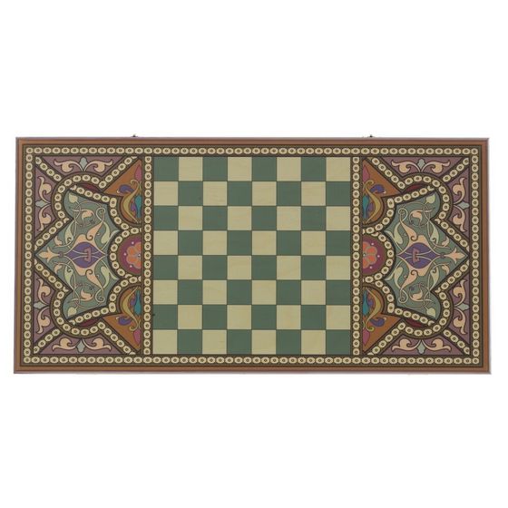 Игра настольная 2 в 1 ( шашки, нарды) "Восточные", L60 W30 H4 см