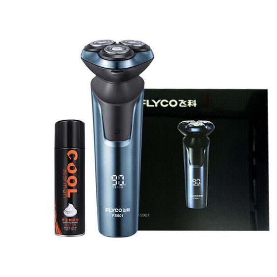 FLYCO FS901 Set Swivel Type Razors Stainless Steel Three Blades Wash All Over The Body 1 Hour Fast Charge