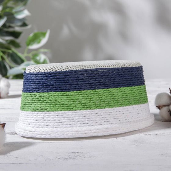 !Кашпо для цветов плетёное «Бантик», 19×12×8,5 см, овал, цвет МИКС