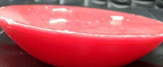 !09 Свеча &quot;Полусфера&quot; 19x19x5 см. цвет розовый