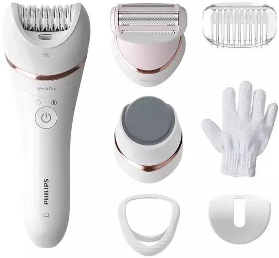 Эпилятор Philips BRE730/10 скор.2 насадок 5шт аккум. белый