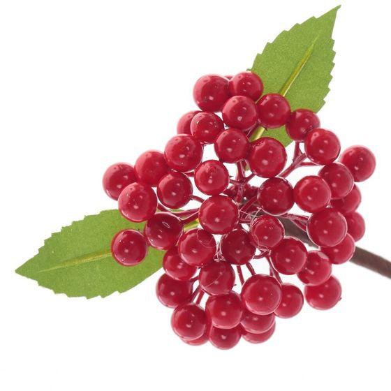 Ветка искусственная &quot;Ягода&quot;, L12 W10 H27 см, 3в.