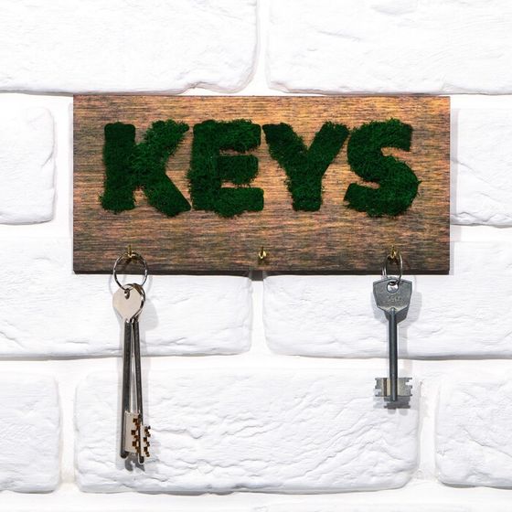 Ключница со мхом &quot;Keys&quot; 22*10 см