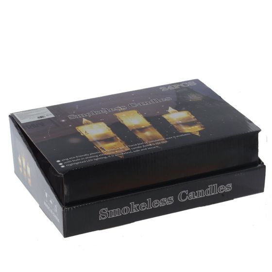 Изделие декоративное &quot;Свеча&quot; (подсветка, 3xLR54) (блок 24шт), D 3.5 см, L3,5 W3,5 H6,5 см