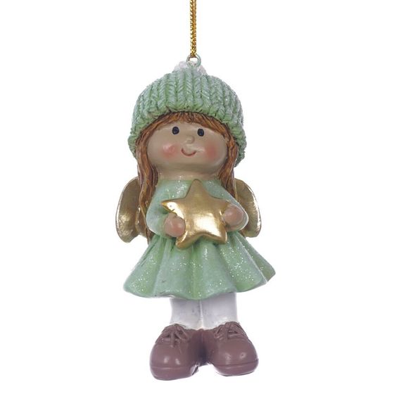 Фигурка декоративная подвесная "Ангел",  L4,5 W3,5 H10 см, 2в.
