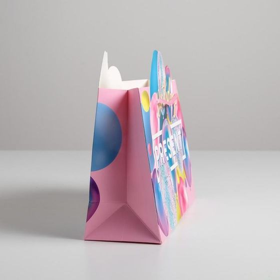 !09 Пакет подарочный «Present», (набор 2 штуки) 30 × 23 × 10 см.