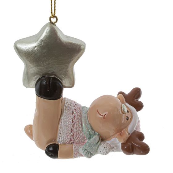 Фигурка декоративная подвесная &quot;Олень&quot;, L4,5 W3 H8 см, 4в.
